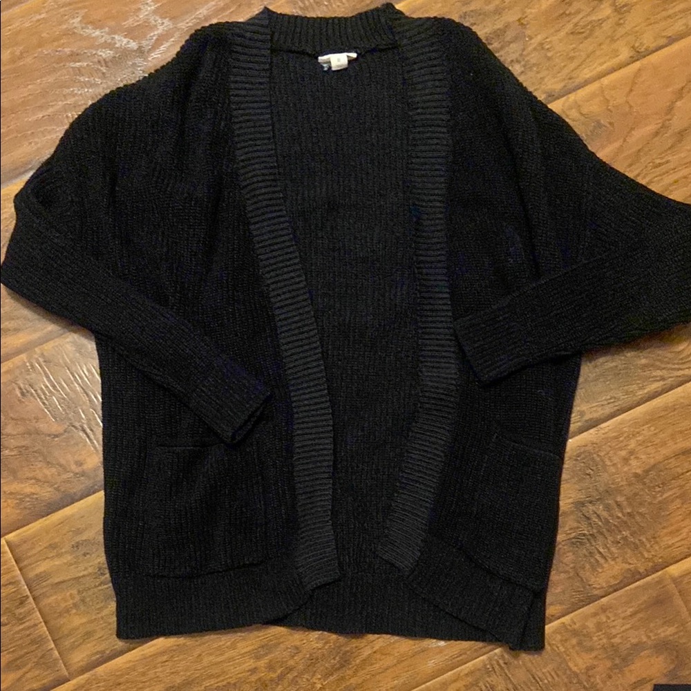 a.n.a Black Cardigan Sweater Classic Knit